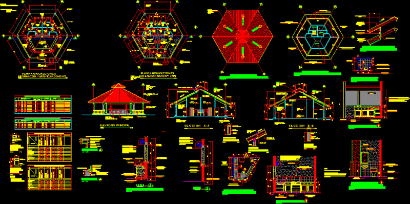 Kiosk And Cafe DWG Plan for AutoCAD