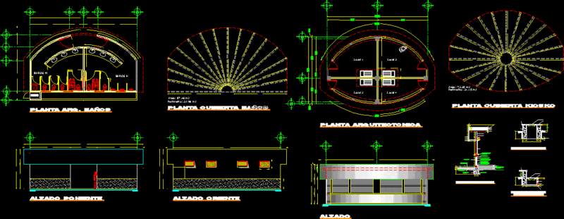 Kiosks And Public Toilets DWG Detail for AutoCAD