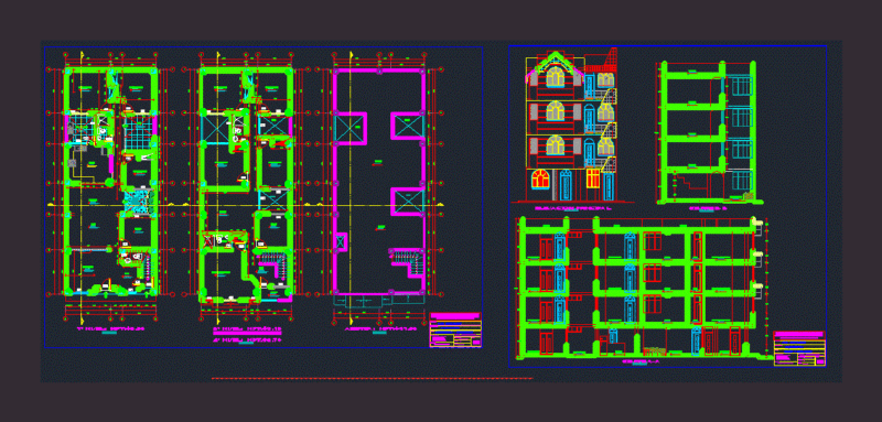 Kitchen;; Family DWG Section for AutoCAD