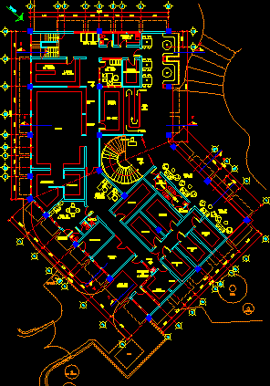 Restaurant 2D DWG Plan For AutoCAD • Designs CAD