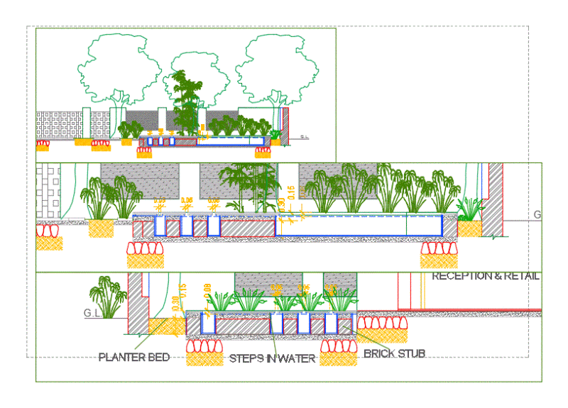 Landscaping And Planning For A Spa DWG Detail for AutoCAD