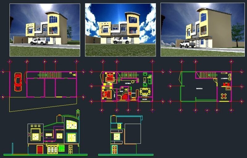 Large Apartment DWG Block for AutoCAD
