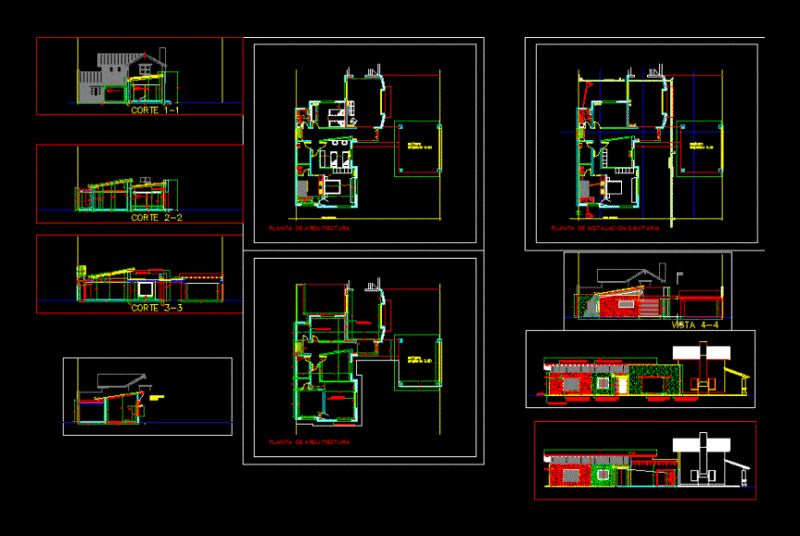 Large Detached House DWG Detail for AutoCAD