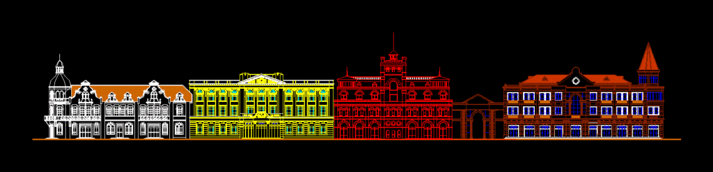 Large European Architecture DWG Block for AutoCAD