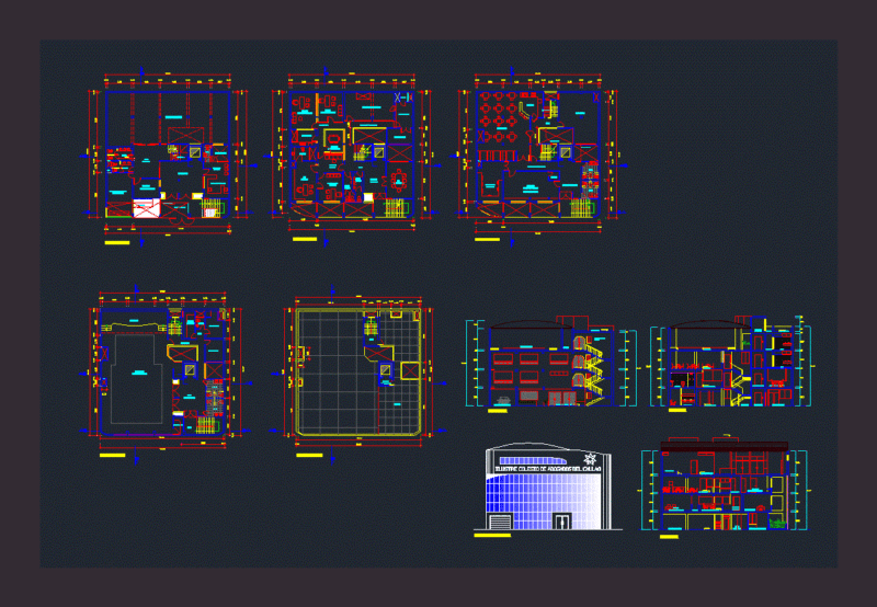 Law School DWG Block for AutoCAD
