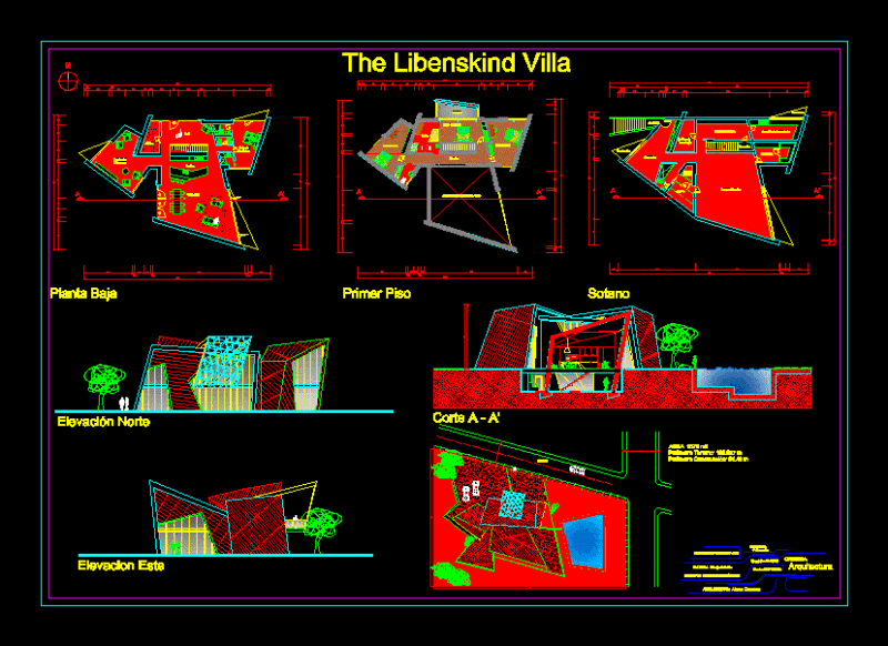 Libenskind Villa DWG Block for AutoCAD