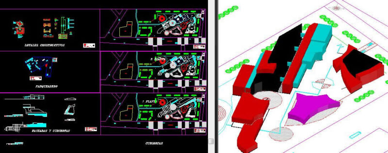 Library Project DWG Full Project for AutoCAD