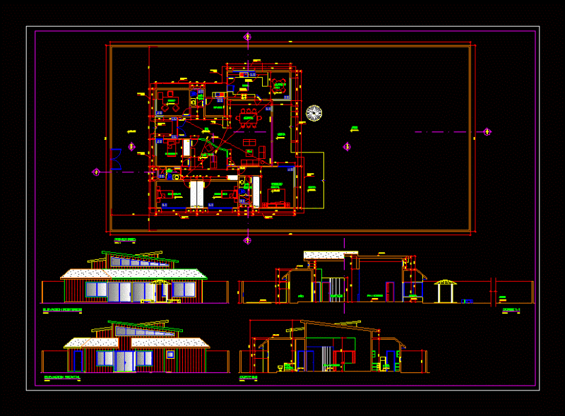 Living Jungle DWG Section for AutoCAD
