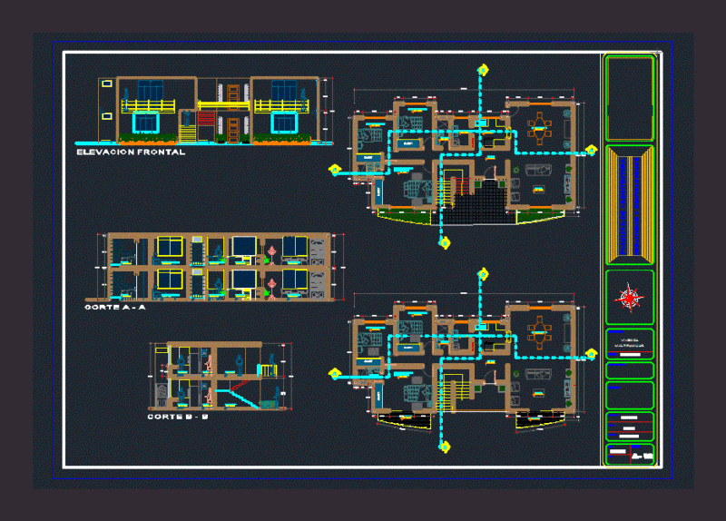 Living Place 2D DWG Block for AutoCAD