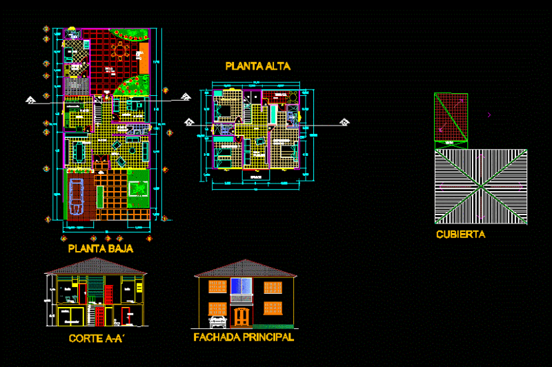 Living Place DWG Block for AutoCAD