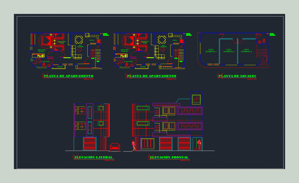 Living Place DWG Block for AutoCAD