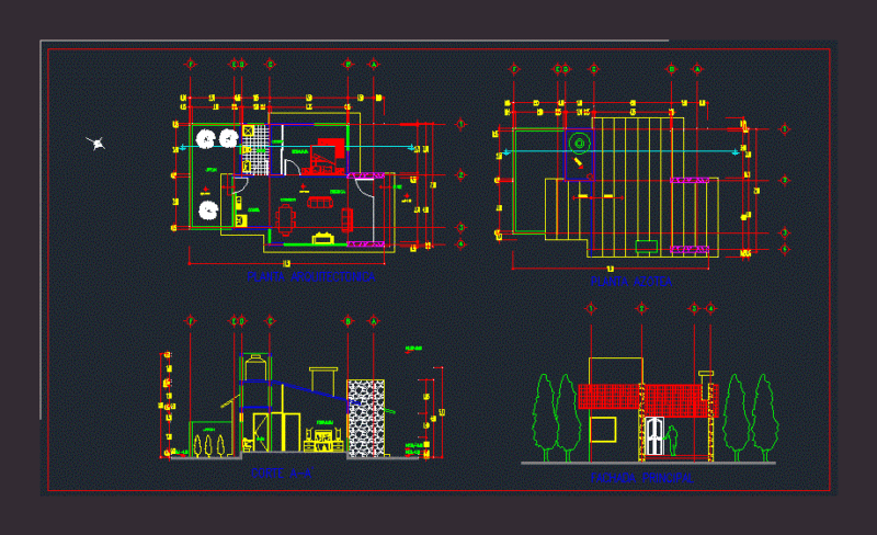 House 2D DWG Plan for AutoCAD