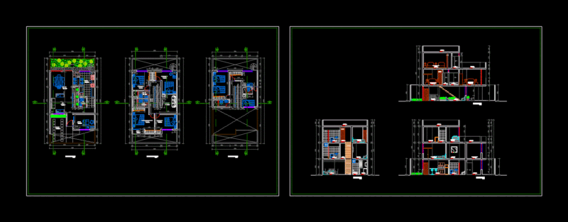 Living Place DWG Block for AutoCAD