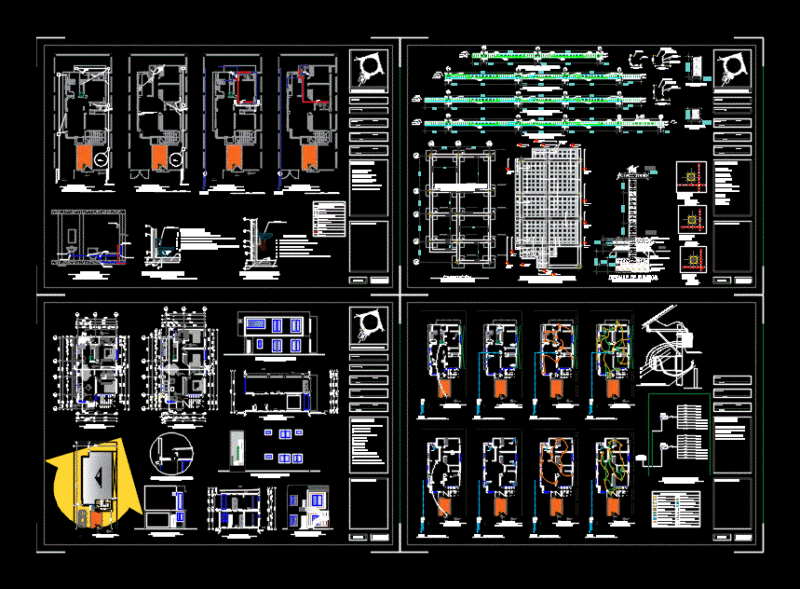 Living Place DWG Section for AutoCAD