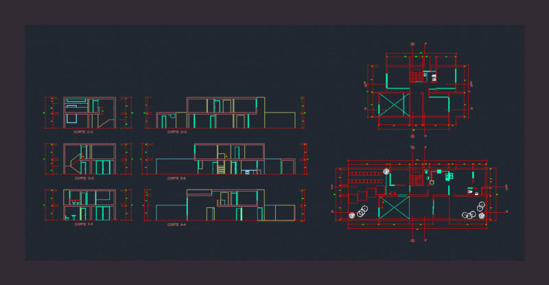 Living Place DWG Section for AutoCAD