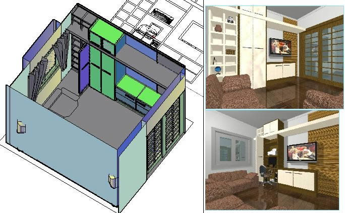  Living  Room  3D  DWG Model for AutoCAD   Designs CAD 