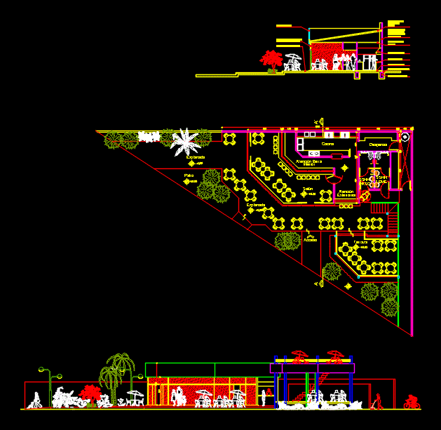 Local Gastronomic DWG Full Project for AutoCAD • Designs CAD