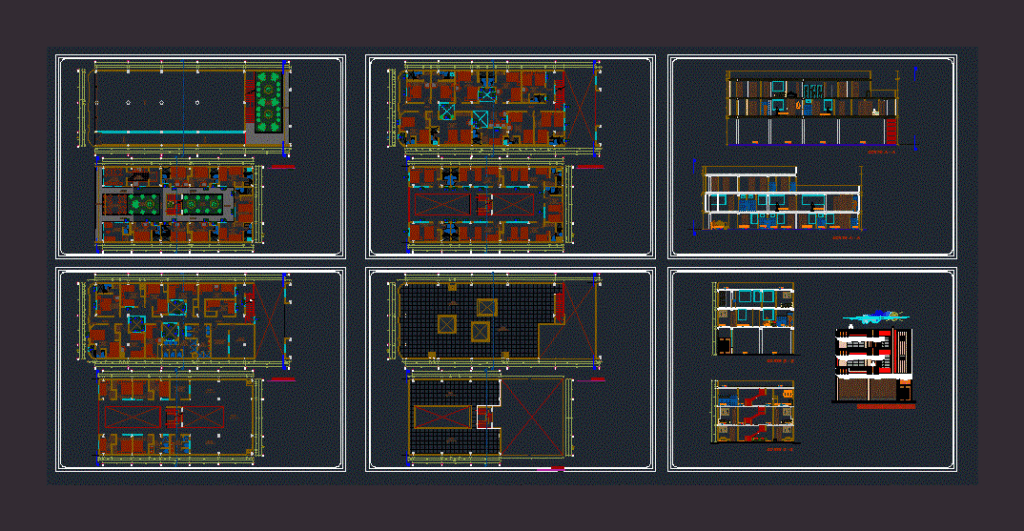 Lodging DWG Model for AutoCAD
