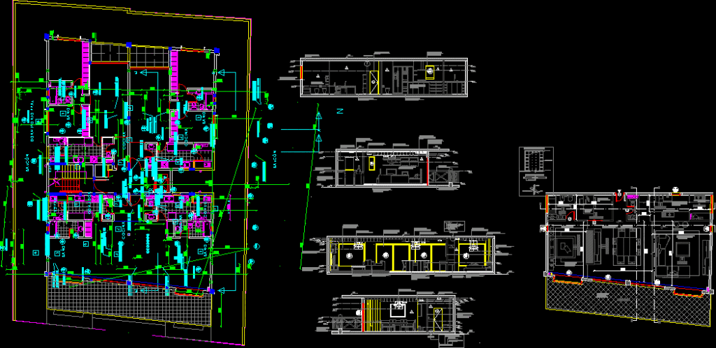 Loft Apartments DWG Plan for AutoCAD