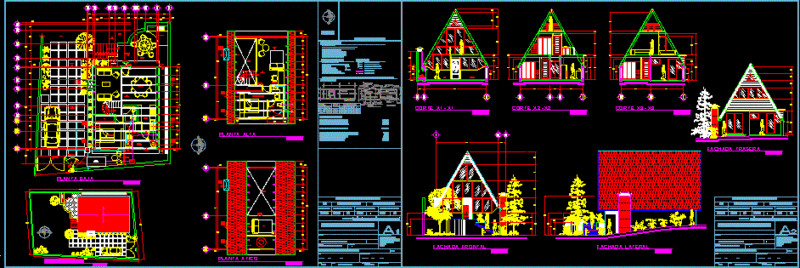 Log Cabin -( Ecological) DWG Full Project for AutoCAD