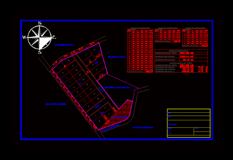 Lotificacion DWG Block for AutoCAD