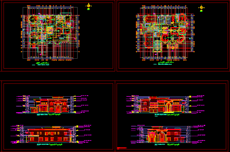 Luxurious Villa DWG Plan for AutoCAD