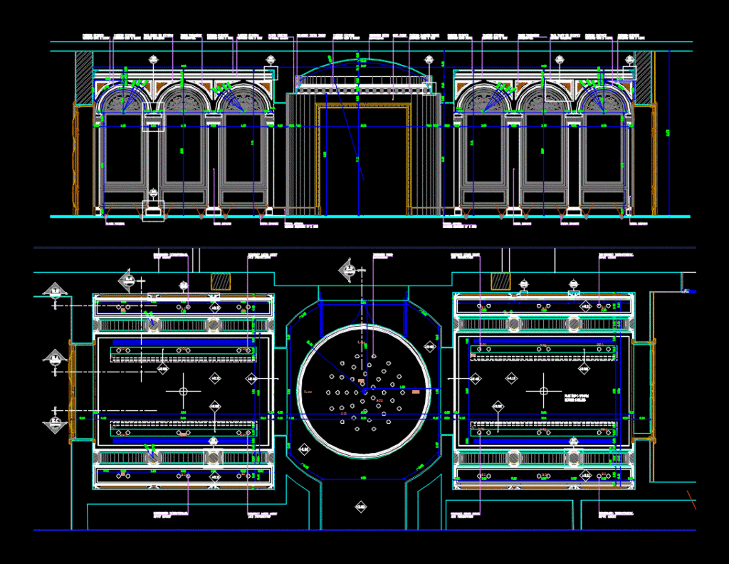 Luxury Art Gallery Ceiling DWG Detail for AutoCAD