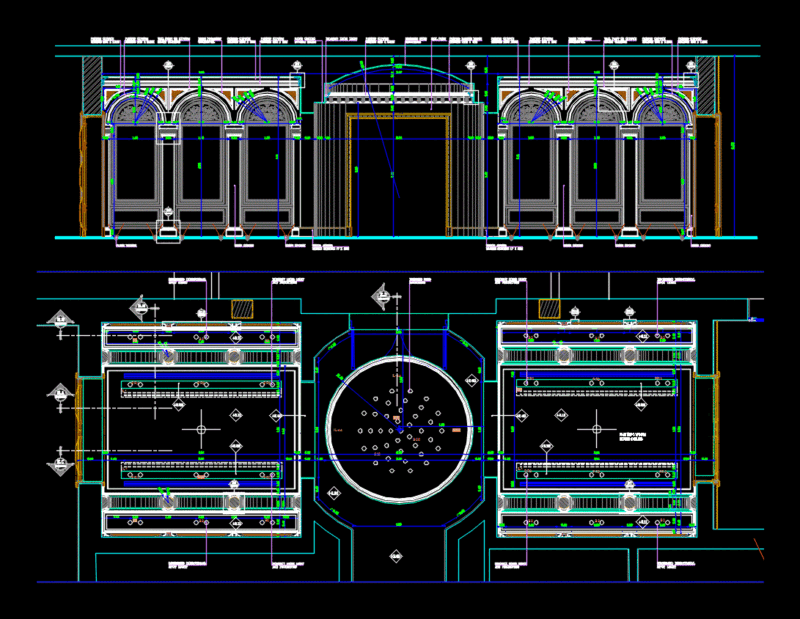 Luxury Art Gallery Ceiling DWG Detail for AutoCAD