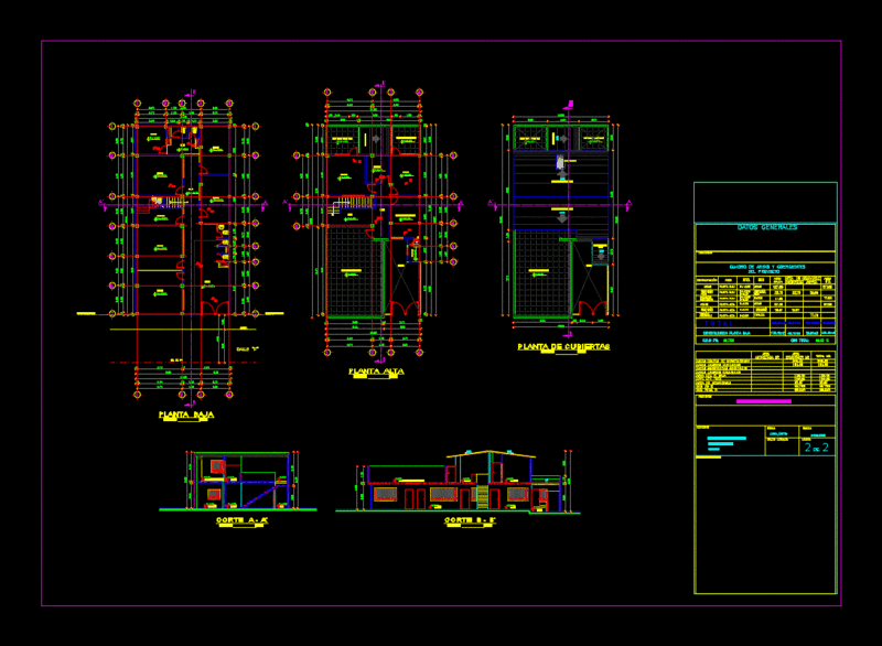Lyceum – Initial Education DWG Section for AutoCAD
