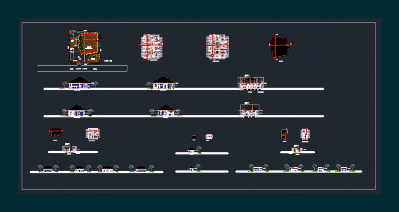 Main Building DWG Block for AutoCAD