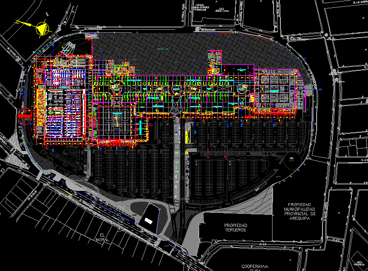Mall Aventura Plaza Arequipa 1st Floor Plans DWG Plan for 