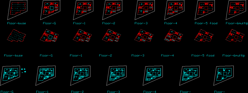 Mall Design DWG Block for AutoCAD