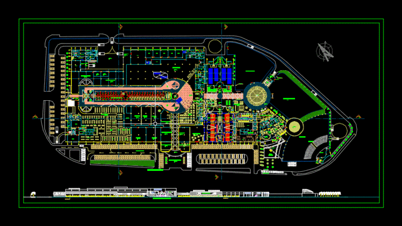 Mall DWG Block for AutoCAD