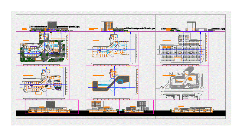 Mall DWG Block for AutoCAD