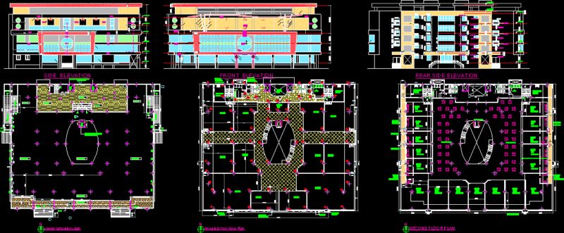 Mall DWG Block for AutoCAD