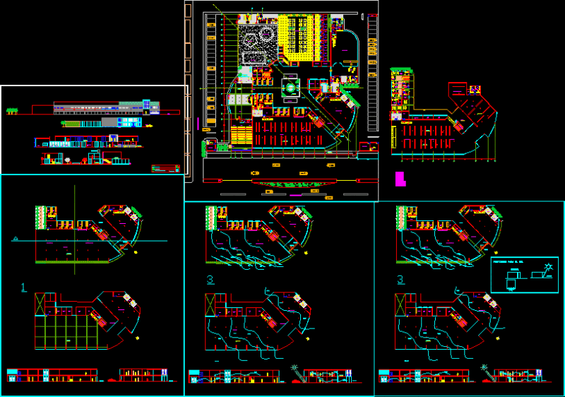Mall DWG Full Project for AutoCAD