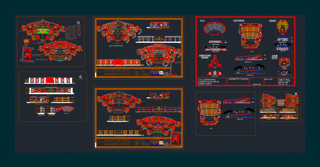 Managment College DWG Detail for AutoCAD