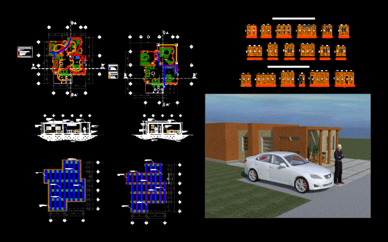 Manufactured Housing DWG Section for AutoCAD