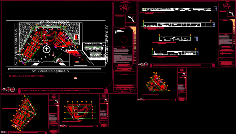 Manufacturing Plant–Prefabricated Facades DWG Plan for AutoCAD