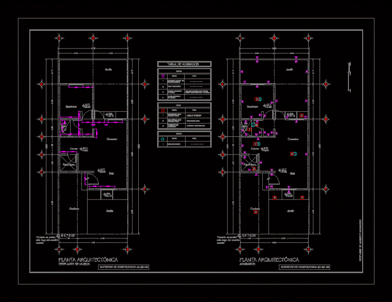 Map Of Finishes DWG Block for AutoCAD