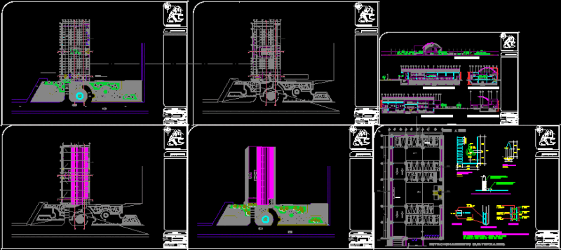 Market Building DWG Section for AutoCAD