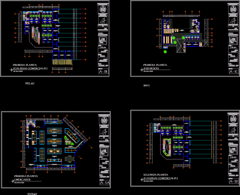 Market DWG Block for AutoCAD
