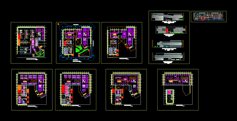 Market Model DWG Section for AutoCAD