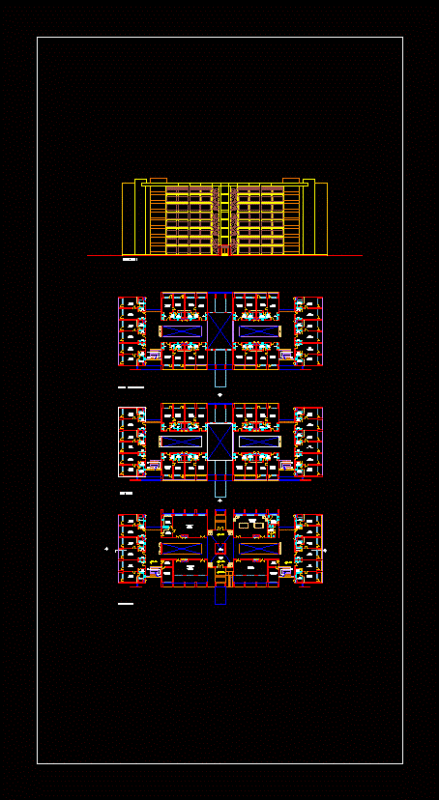 Married Student Hostel DWG Block for AutoCAD