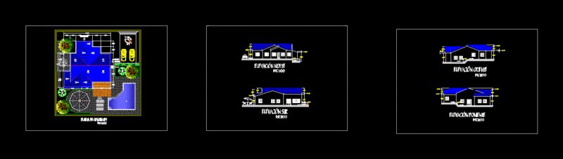 Master Plan And Facades DWG Plan for AutoCAD