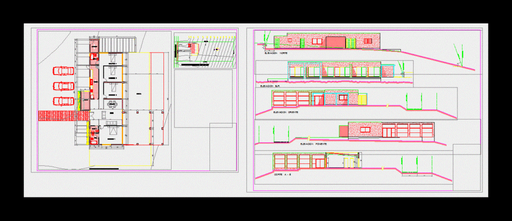 Mediterranean House 2D DWG Plan for AutoCAD