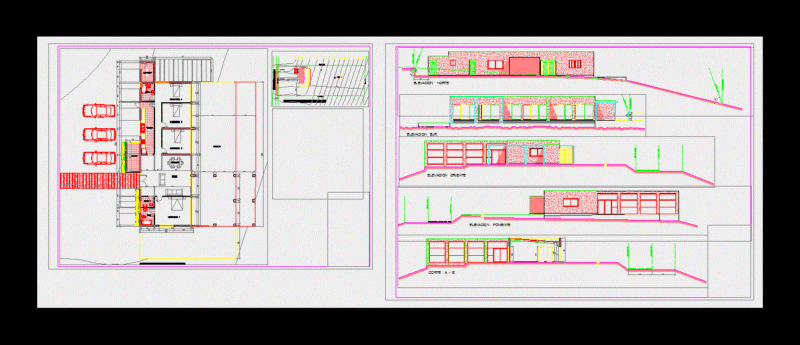 Mediterranean House 2D DWG Plan for AutoCAD