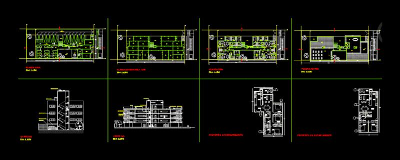 Medium Density Housing Complex DWG Block for AutoCAD
