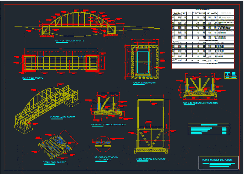 Metal Bridge Over Small Stream DWG Block for AutoCAD • Designs CAD