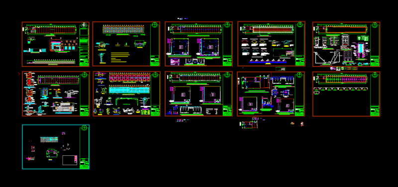 Metal Industrial Building Structure DWG Detail for AutoCAD